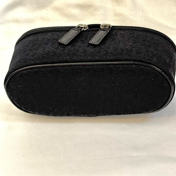 VTG Christian Dior Trotter Black Vanity Makeup Case Pouch . Double Zip Around - Picture 4 of 7